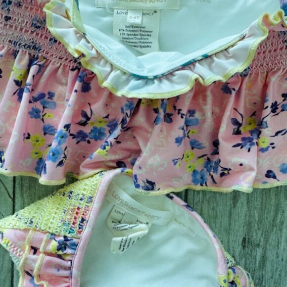 NWOT LoveShackFancy Girls Bikini Floral sz.5-6Y - Picture 4 of 4